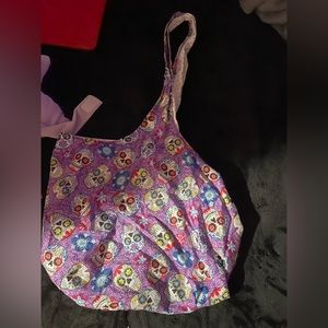 Sugar skull hobo bag